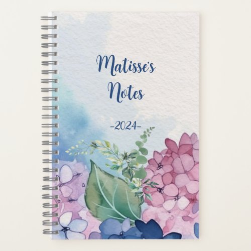 Lovely Watercolor Floral Motif Notebook