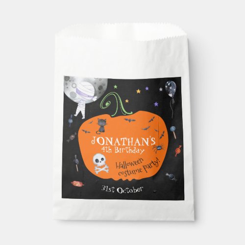 Lovely Watercolor Halloween Kids Costume Party Favor Bag