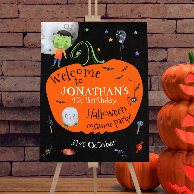 Lovely Watercolor Halloween Kids Welcome Sign (Creator Uploaded)