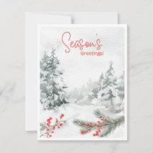 Lovely watercolor season's greetings