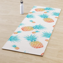 Lovely Watercolor Tropical Fruit Pineapple Pattern