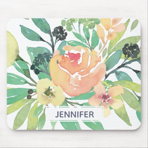 Lovely watercolor twinkle gold star lavender mouse pad