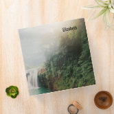 Beautiful Waterfall in a Lush Green Forest 3 Ring Binder