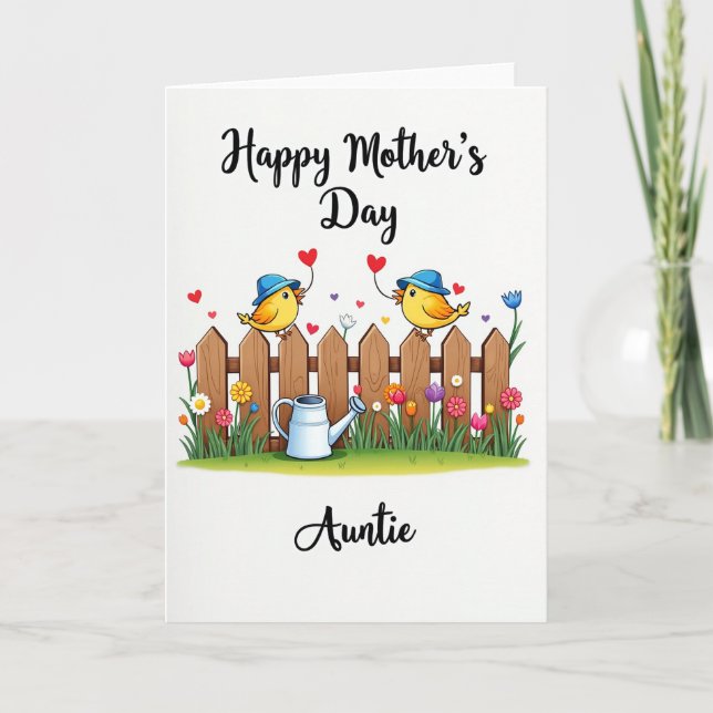 Lovely Watering Can Mothers Card (Front)