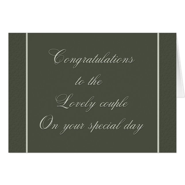 Lovely Wedding Couple Cards (Front Horizontal)