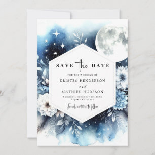 Lovely Whimsy Moonlit Wedding Save The Date