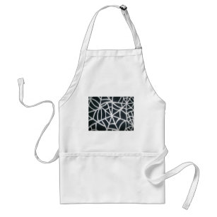 Lovely White and Black Stripes Black and White  Adult Apron