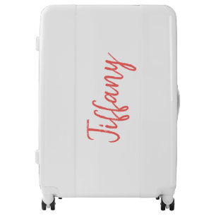 Lovely White and Coral Luggage