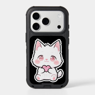 Lovely White Cat iPhone 17 Pro Case