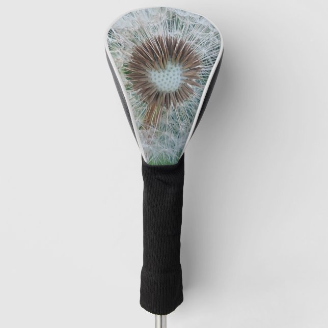 Lovely White Dandelion Golf Head Cover (Front)