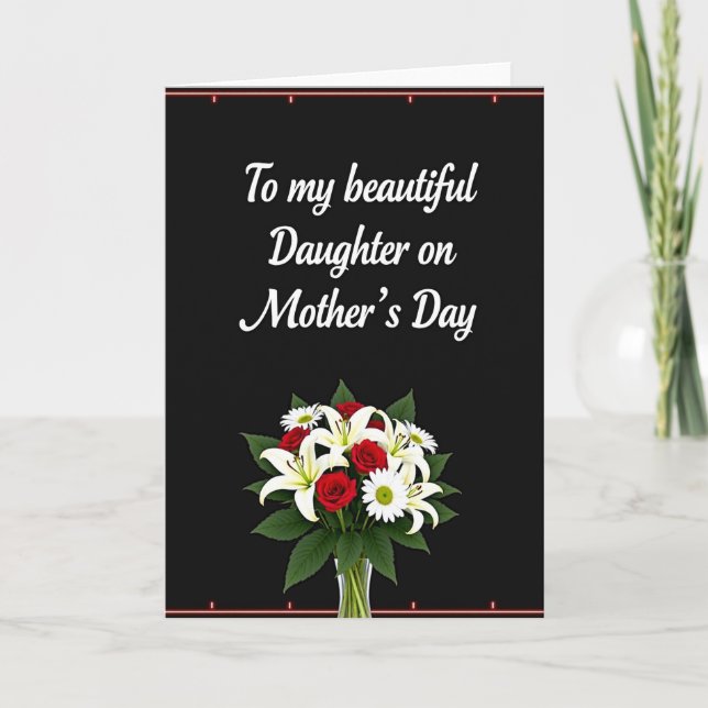 Lovely White Lily Mothers Day Card (Front)