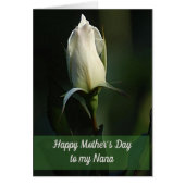 Lovely White Rosebud greeting card (Front)
