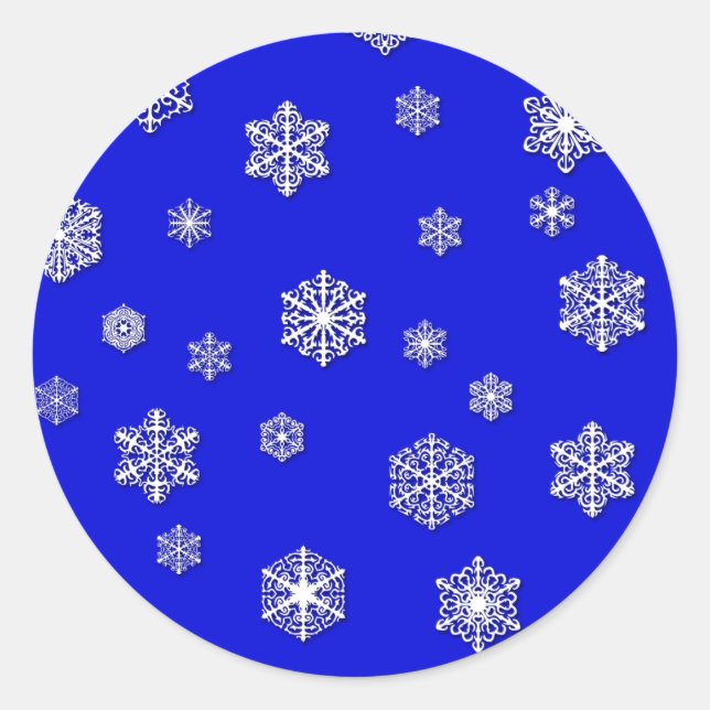 Lovely White Snowflakes Stickers (Front)