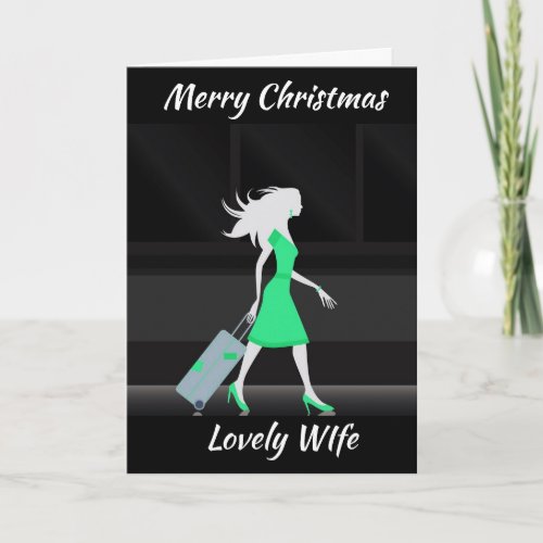 LOVELY WIFE MERRY CHRISTMAS HOLIDAY CARD