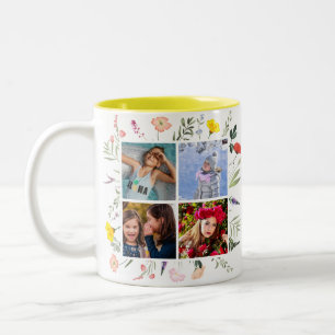 Lovely Wildflower 4 Custom Photo Mother s Day Mug