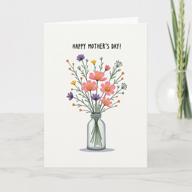 Lovely Wildflower Mothers Card (Front)