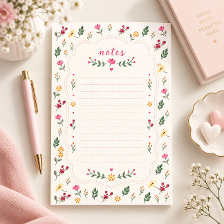 Lovely Wildflower Stationery Paper