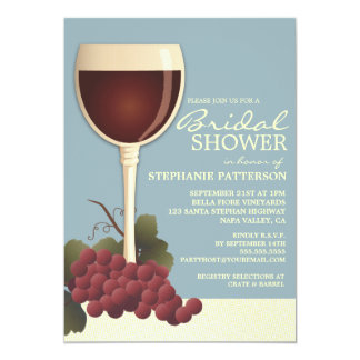 wine bridal shower invitations