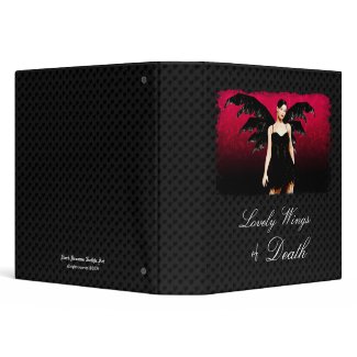 Lovely Wings of Death Gothic Binder binder