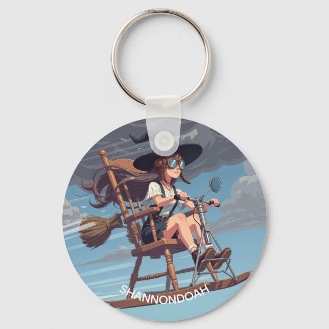Lovely Witch Aviator Keychain (Front)