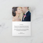 Lovely Writing Wedding Thank You Card - White (Inside)