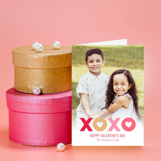 Lovely XOXO Editable Color Valentine's Day Card (Creator Uploaded)