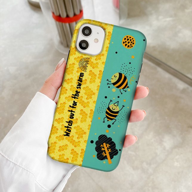 Lovely yellow honeybees iPhone Case (Lovely yellow honeybees iPhone Case)