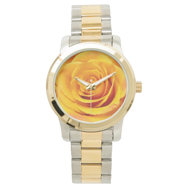 Lovely Yellow Rose Bloom Watch (Front)