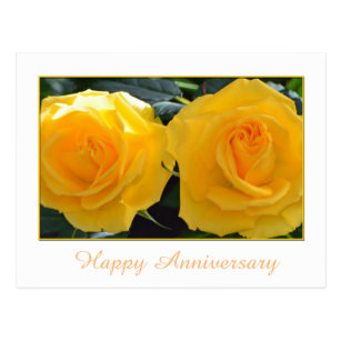 Yellow Rose Flower Happy Anniversary Gifts On Zazzle