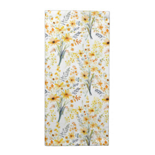 Lovely yellow spring wildflowers cloth napkin