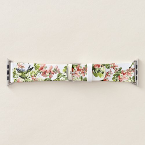 Lovely Young Parrot in Flowering Tree Apple Watch Band