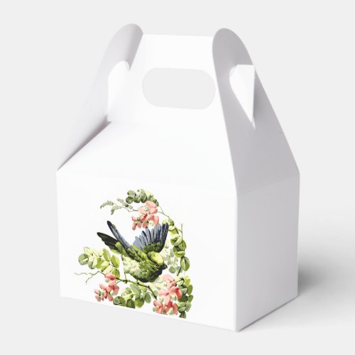Lovely Young Parrot in Flowering Tree Favor Boxes