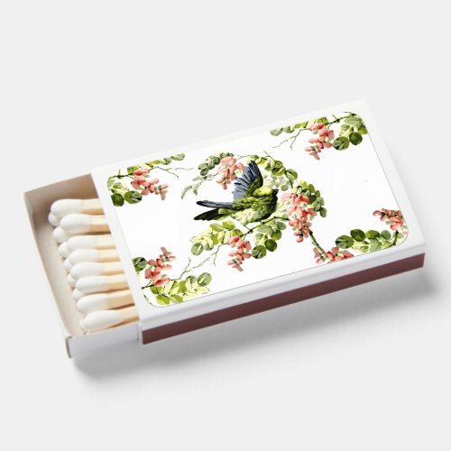 Lovely Young Parrot in Flowering Tree Matchboxes