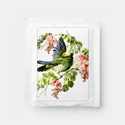 Lovely Young Parrot in Flowering Tree Tea Bag Drink Mix