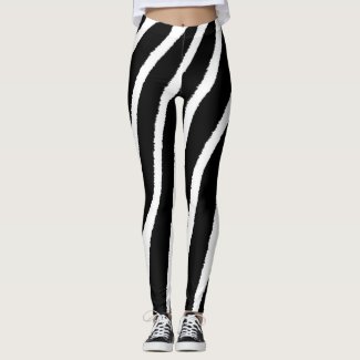 Lovely Zebra Stripes Pattern Leggings Leg Warmer