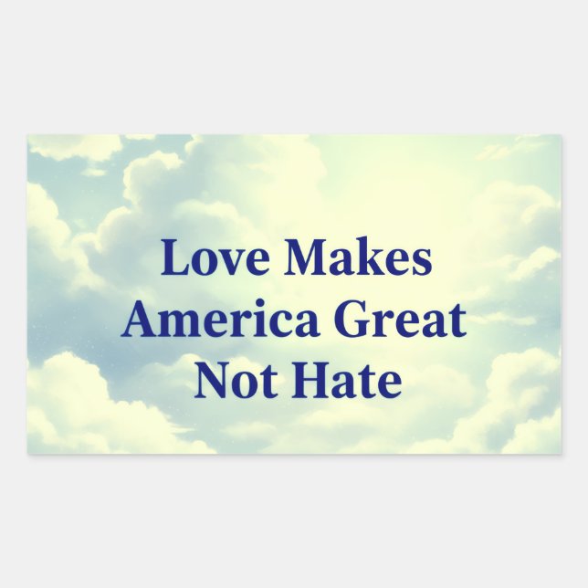 LoveMakesAmericaGreat Rectangular Sticker (Front)