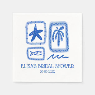 LoveNotes from Sea Cute Beach CUSTOM Bridal Shower Napkins