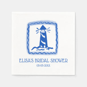 LoveNotes from Sea Lighthouse CUSTOM Bridal Shower Napkins
