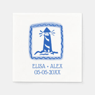 LoveNotes from Sea Lighthouse CUSTOM WEDDING Napkins