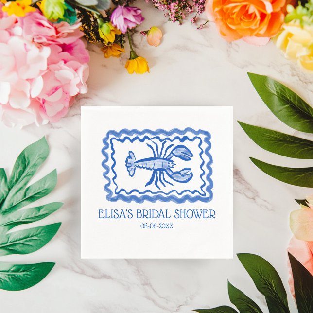 LoveNotes from Sea Lobster CUSTOM Bridal Shower Napkins (LoveNotes from Sea Lobster CUSTOM Bridal Shower Napkins
)