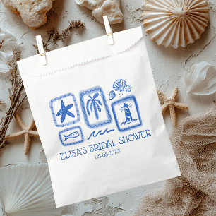 LoveNotes from Sea Modern CUSTOM Bridal Shower Favor Bag