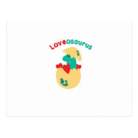 Loveosaurus Dinosaur Valentines Day Postcard
