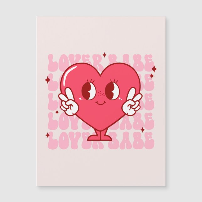 Lover Babe | Cute Smiling Heart & Repeating Text (Front)