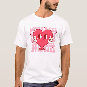 Lover Babe Cute Smiling Heart & Repeating Text T-Shirt