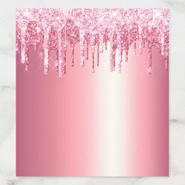 LOVER BABE PINK VALENTINES GLITTER DRIP GROOVY ENVELOPE LINER (Design)