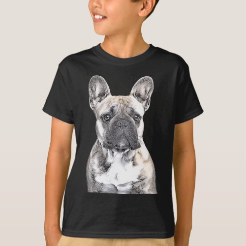 Lover_black And White Tone Filter_ French Bulldog  T_Shirt