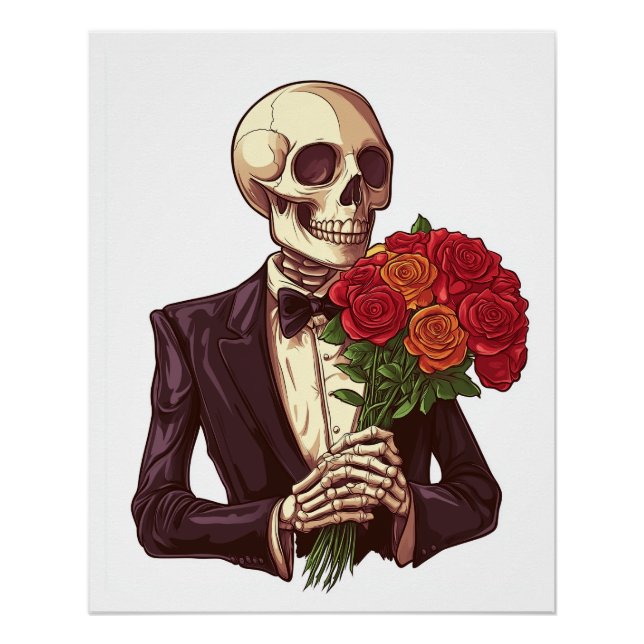 Lover Bones � Funny Romantic Skeleton Poster (Front)