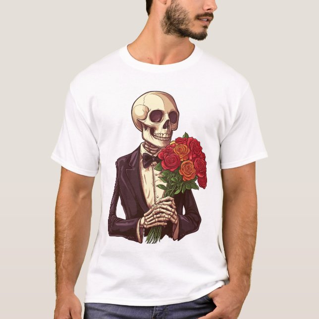 Lover Bones � Funny Romantic Skeleton T-Shirt (Front)