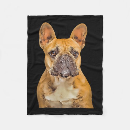 Lover_cartoon Filter Design_dog Portrait_french Bu Fleece Blanket