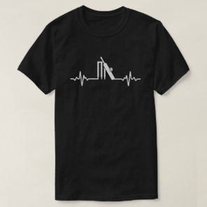Lover Gifts Cool Cricket Heartbeat Funny T-Shirt